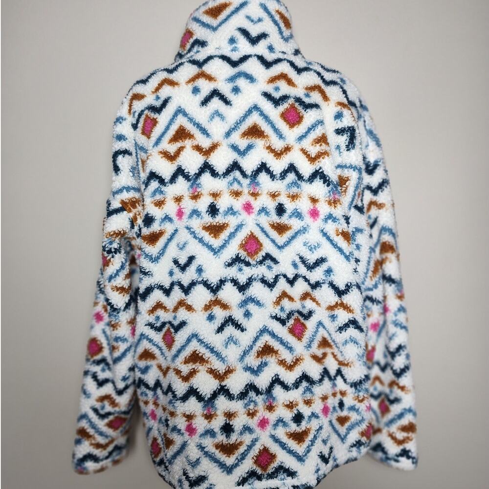 Eddie Bauer Women's XLarge Ultra Soft Fleece 1/4 Zip Pullover‎ Aztec Inspired - Picture 2 of 7